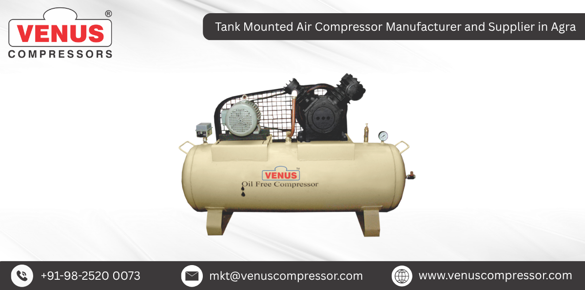 Tank Mounted Air Compressor Manufacturer and Supplier in Agra