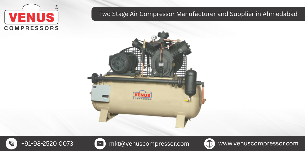 Two Stage Air Compressor Manufacturer and Supplier in Ahmedabad